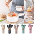 thumbnail image 3 of Renjiang Cooking Utensils Set of 14, Silicone Kitchen Utensils with Wooden Handle, Non-stick Cookware Friendly & Heat Resistant, Includes Spatula/Ladle/Slotted Turner/Serving Spoon/Spaghetti Server, 3 of 6