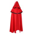 thumbnail image 4 of Haut à Capuche Patchwork Solide pour Hommes Décontracté Fête Rétro Gothique Long Cape Tenue de Scène, 4 of 9