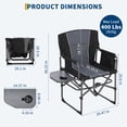 thumbnail image 2 of Chaise de Réalisateur Surdimensionnée de 400 Lb avec Table d'Appoint, Chaise de Pelouse Pliante Portable Robuste avec Pochette de Rangement, Camping Extérieur Plage Sports, Orange/rouge/marine/noir, 2 of 7