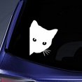 thumbnail image 2 of Bargain Max Decals Peeking Cat Silhouette Sticker Decal Notebook Car Laptop 5.5" (White), 2 of 4