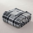 thumbnail image 3 of Couverture en peluche Mainstays Carreaux gris K, 3 of 6