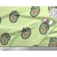thumbnail image 2 of Soimoi Poly Georgette Fabric Paisley Block Printed Fabric 1 Yard 52 Inch Wide, 2 of 3