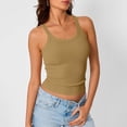 thumbnail image 4 of ohmzyzo Womens Workout Tank Tops V Neck Racerback Going Out Crop 2025 Trendy Top Summer Sleeveless Ribbed Camisole, 4 of 7