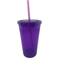 thumbnail image 1 of Heily Double Wall Tumbler, Reusable Iced Coffee Cup, Clear, Plastic, Set of 1, 1 of 5