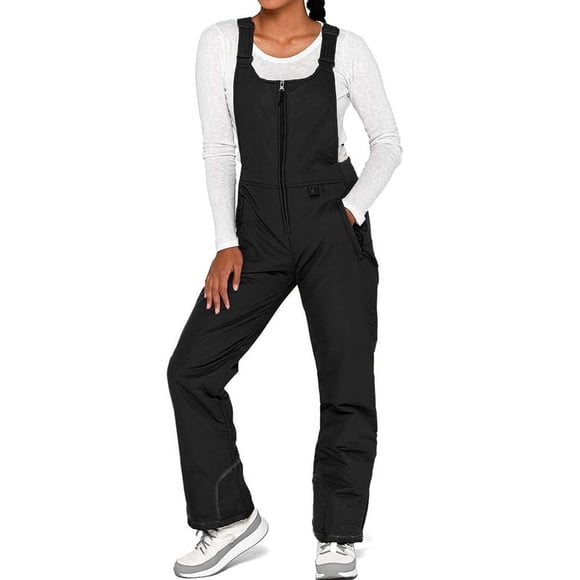 Women‘s Insulated Ski Bib Waterproof Snow Bibs Overalls Winter Windproof Thick Thermal Ski Pants Snowboarding Pants M