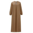 thumbnail image 4 of Gspmoly Robe d'Été, Robe Décontractée Ample pour Femme à Col Montant avec Poches, Couleur Unie, Style Mode, Robes de Mariage pour Femmes Offres Prime, 4 of 6