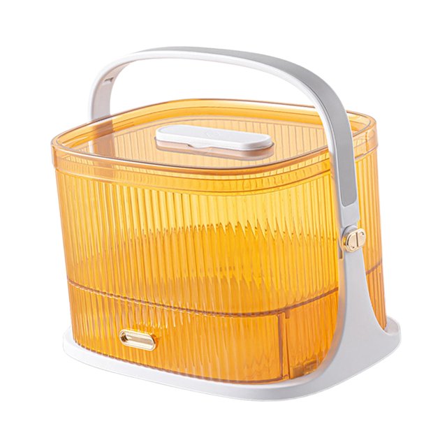 Yinanstore Medicine Organizer Container Portable Empty Multipurpose Large Capacity Medicine Box First Aid Box for Household Camping Dorm Orange