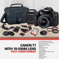 thumbnail image 2 of Canon Rebel T7 DSLR Camera with 18-55mm DC III, Lens and 64GB Ultra Speed Memory Card, Case, Cleaning Kit, Flash, and more Fully Loaded Bundle(International Model), 2 of 6