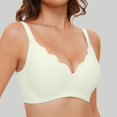thumbnail image 2 of Wavy Wireless V Neck Bras For Women No Underwire Padded Bralettes Adjustable Straps Bra With Bra Extender, 2 of 4