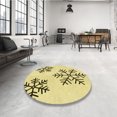 thumbnail image 4 of Ahgly Company Tapis d'Intérieur Lavable en Machine Carré Transitionnel Jaune Soleil, 4 Pieds Carré, 4 of 7