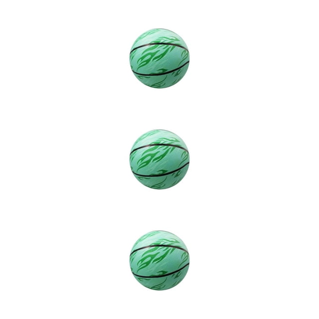 Transemion Good Hand Feeling Waterproof Basketball For Outdoor Games -proof Green- size 5 3Set