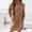 Khaki, variant on HBFAGFB Hoodies for Women Autumn and Winter Long Casual Hooded Long-Sleeved Sweater Dress Black Size S