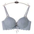 thumbnail image 1 of DeRuiLaDy Solid Color Seamless With String Push Up Bras For Women Breathable Adjusted Wire Free Underwear Sexy Lingerie Bra, 1 of 5