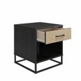 thumbnail image 4 of Novogratz Kelly Nightstand, Faux Rattan & Black Oak, 4 of 9