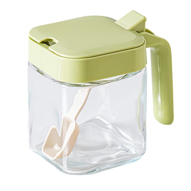 Glass Spice Jars Kitchen Organizer, Airtight Spice Bottle with Flip Lid, Easy to Use and Keep Dry, Compact for Counter Or Camping