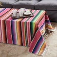 thumbnail image 4 of Nappe de Pique-Nique Multicolore en Polyester à Franges 130 cm x 190 cm pour Décoration de Fête Extérieure Table Sofa Usage Plage, 4 of 7