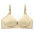 thumbnail image 2 of AherBiu Womens Plus Size Bras Large Bust Full Coverage Wireless High Supportive Bralette Solid Color Push up Bras, 2 of 7