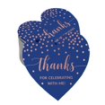 thumbnail image 1 of Inkdotpot Rose Gold Foil Paper Hang Tags Thanks For Celebrating With Me Birthday Favor Tags 50 Pieces, 1 of 1
