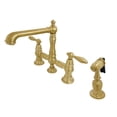 thumbnail image 1 of Kingston Brass KS7277ALBS Kitchen Faucet with Side Sprayer  Brushed Brass, 1 of 2