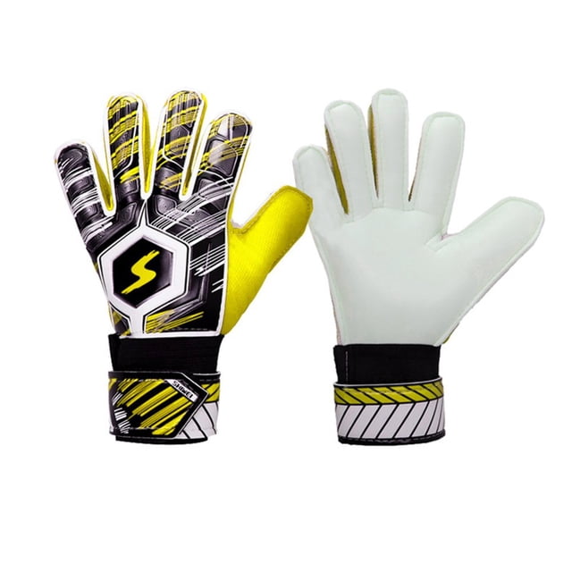Football Goalkeeper Gloves Breathable Sports Training Accessories (Yellow 5#)