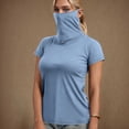 thumbnail image 2 of BiZtdJrK Chandails de Bain de Protection Solaire pour Femmes Été Plage Maillot Dermoprotecteur Chandail Séchage Rapide Manches Courtes Plein Air Randonnée Hauts Bleu G Chemises pour Hommes, 2 of 8