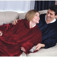 thumbnail image 4 of Huggle Hoodie, Ultra Plush Adult Blanket, Red, One Size, 4 of 4