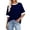 Navy, variant on cfhntfmh Plus Size Tshirts for Women Crew Neck Loose Fit Summer Tee Tops Oversize Half Sleeve Casual Baggy Clothes