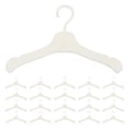 thumbnail image 1 of Miangastore Mini Clothes Rack White Plastic For Birthday Gift 100Pcs 2.2x1.2x0.04In, 1 of 9