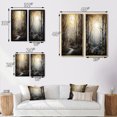 thumbnail image 4 of Designart "Forest Tree Monochrome Moonlit Forms II" Tree Monochrome Framed Wall Art Set Of 2 - Gold Floral Framed Canvas Set For Living Room Decor, 4 of 6