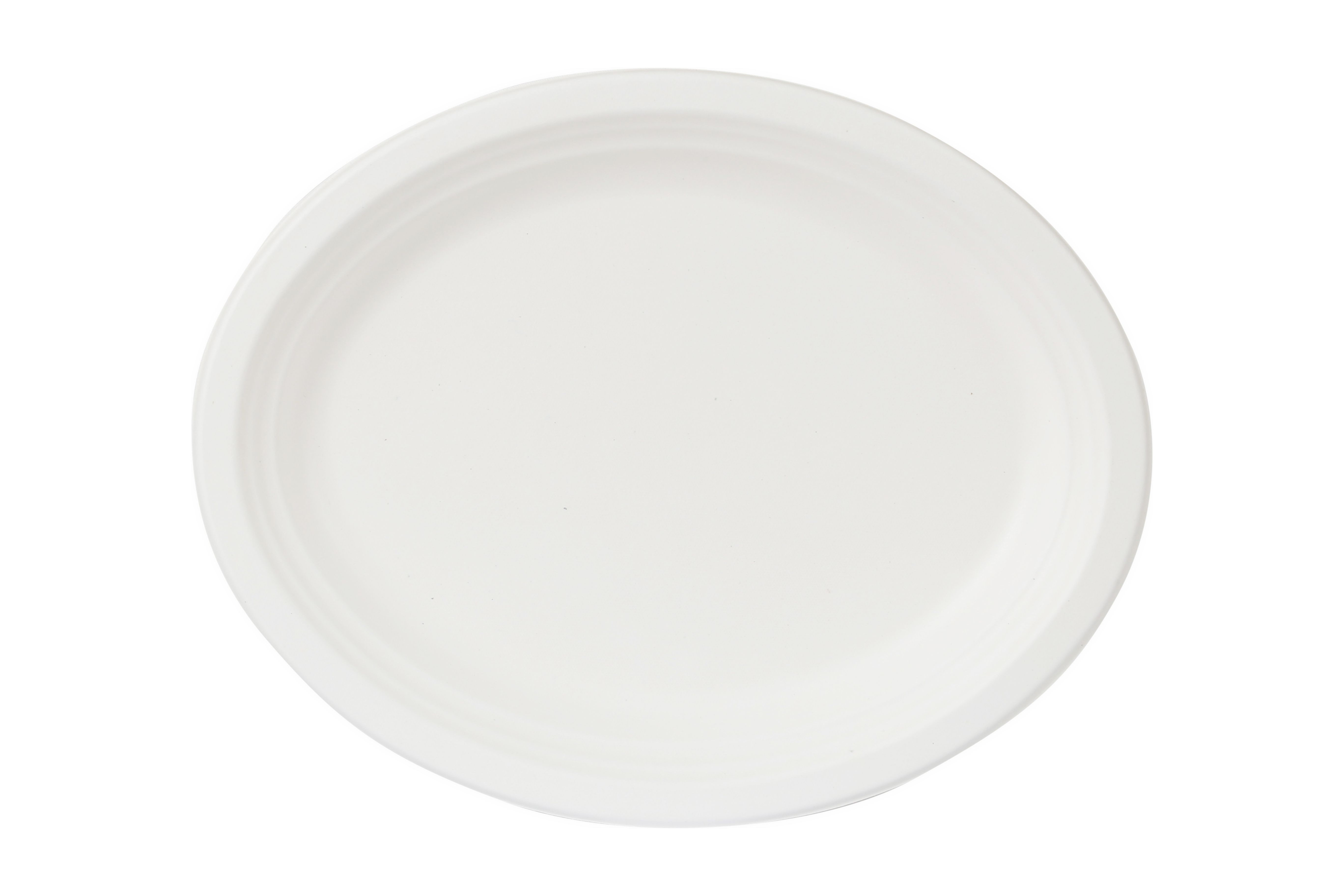 iECO Plateau ovale en bagasse 12 po, 20 unités