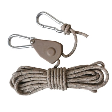 Splihome Corde Coupe-Vent à Poulie 1/8 4 m pour Tente de Camping, Corde pour Auvent, Lampe, Cordon Ajustable E