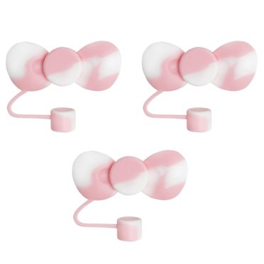 Kilougeis Prix Réduit 3 Pcs Embouts Mignons avec Nœud Cap Toppers Embouts Compatibles avec Gobelets 40/30 Oz Réutilisables Mignons Couvercles en Silicone Protecteurs pour Gobelets Ley 0.4 Po/10mm Accessoires