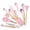 Pink, variant on Birdeem Wooden Handle Silicone Kitchenware Set 14 Piece Round Barrel Set Non Stick Pot Cooking Spoon Kitchen Tools