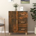 thumbnail image 1 of vidaXL Sideboard Smoked Oak 69.5x34x90 cm Engineered Wood, 1 of 5
