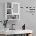 thumbnail image 4 of kleankin Armoire de Salle de Bain Murale avec Miroir, avec Porte et Tablette Ajustable, 4 of 10