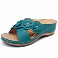 thumbnail image 5 of DPTALR Sandales Compensées Décontractées à Fleurs pour Femmes Dames Chaussures Pantoufles d'Extérieur, 5 of 5