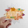 thumbnail image 1 of Autumn Season Illustration Sun Vinyl Sticker Luggage Graffiti Flower Decal, 1 of 3