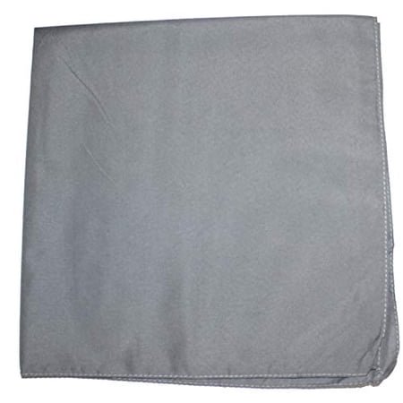 Mechaly Solid Colors 100% Cotton Bandana - 3 Pack (Grey)