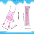 thumbnail image 4 of HLONK Pretend Play Foldable Doll Stroller Toddler Learning Toy Girls‘ Imagination Booster, 4 of 6