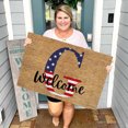 thumbnail image 1 of TopLLC Bathroom Rugs 4th Of July Door Mat Patriotic Doormat Entryway Rug Welcome Independence Day Doormat Stain And Fad Patriotic Decor Welcome Outdoor Mat A map, 1 of 2