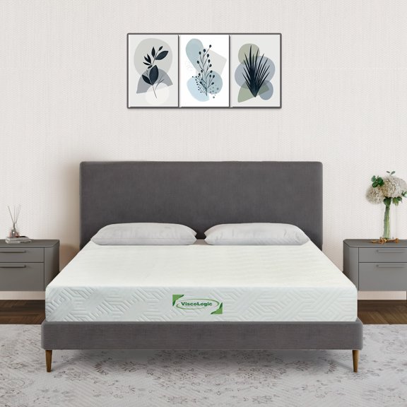 ViscoLogic 10 Inch Luxury Comfort Memory Foam Twin Mattress, Medium Firm,  Cool Sleep & Pressure Relief, CertiPUR-US® Certified Foam, Twin