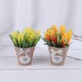 thumbnail image 3 of Artificial Plant Decorative Flowers Fake Flowers Mini Potted Bonsai Green Plant, 3 of 7