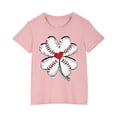 thumbnail image 2 of EGNMCR T-Shirts & Blouses à Manches Courtes Col Rond pour Tout-Petits Garçons Filles Coton Mode Mignon Col Rond Imprimé Tee Manches Courtes Girl Blouse, 2 of 5