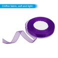 thumbnail image 3 of Unique Bargains 0.6 Inch x 50 Yard Organza Ribbon, Gift Wrapping Ribbon for Bouquet Cake Invitations Card Decoration, Purple, 3 of 7