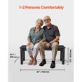 thumbnail image 4 of KFFKFF Outdoor Bench, 44.5 inch, 600 lbs Weight Capacity, Weatherproof Plastic Frame with Adjustable Level Footpads and Thick Leg, 4 of 9
