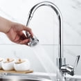 thumbnail image 2 of Thinsony Rallonge d'Aérateur de Robinet, Rotation à 360°, Pivotante, Vaporisateur de Robinet de Lavabo, Extension de Salle de Bain Réglable, Remplacement Économique en Eau, Milieu, 1 Ensemble, 2 of 6