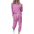 thumbnail image 1 of FAIWAD Ensemble 2 Pcs pour Femme Chandail à Manches Longues à Col Rond et Pantalon de Jogging Long Survêtement Décontracté, 1 of 5