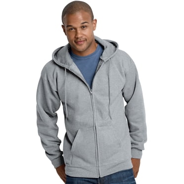 Hanes Ultimate Cotton Adult Fleece Full-Zip Hoodie , 3XL, Light Steel