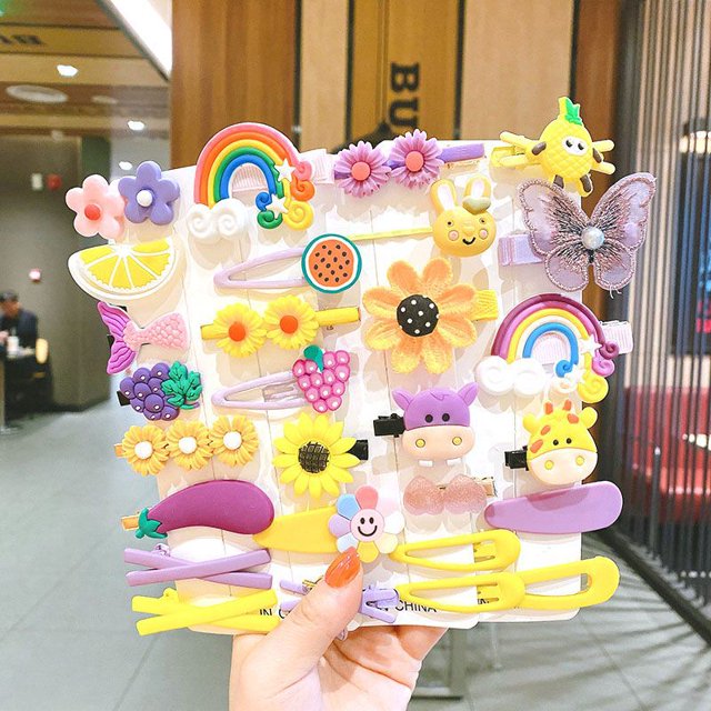 28 PCS Baby Girls Hair Clips, Colourful & Cute Hair Accessories | Multicolour