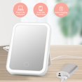 thumbnail image 1 of mtvxesu Led Folding Desktop Mirror with Light, Usb Rechargeable, Portable Design for Home or Travel, 1 Count, 1 of 3